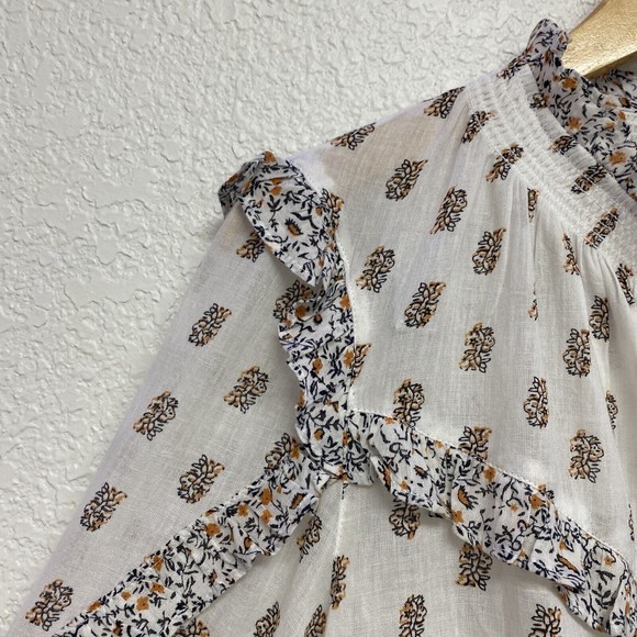 Anthropologie Calligraphie women's Peasant top Medium Long Sleeve - Picture 3 of 8